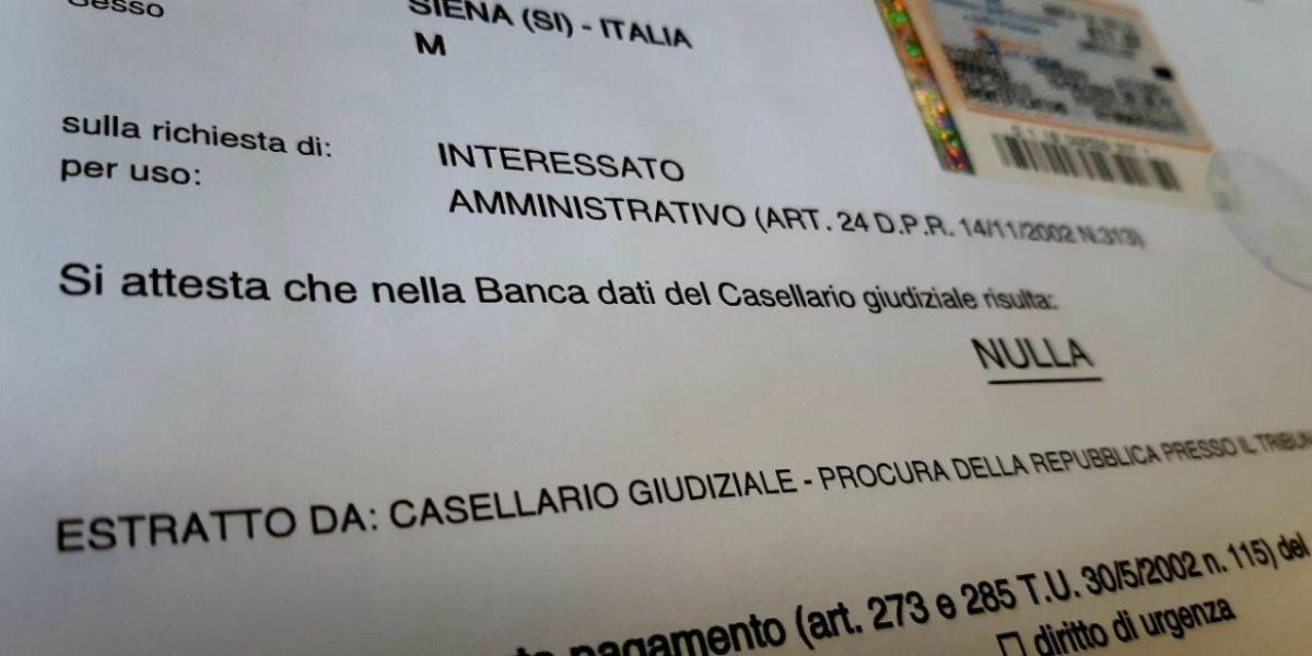 Casellario giudiziale